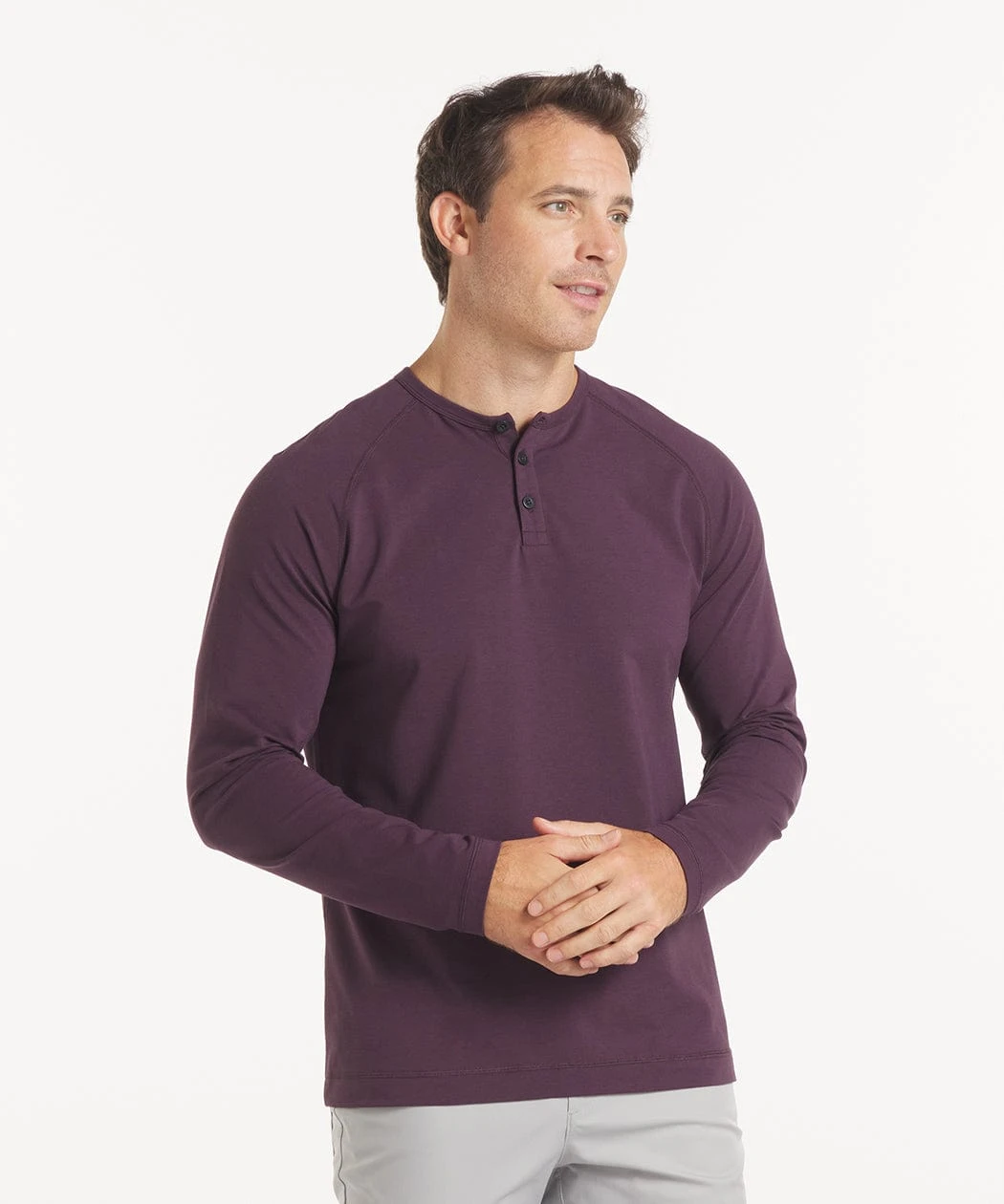 Go-To Long Sleeve Henley | Men's Blackberry 1 Go-To Long Sleeve Henley | Men's Blackberry