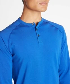 Go-To Long Sleeve Henley | Men's Cobalt -Gentlemans Wardrobe Store public rec henleys go to long sleeve henley men s cobalt 31202118107170