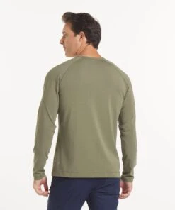 Go-To Long Sleeve Henley | Men's Cypress -Gentlemans Wardrobe Store public rec henleys go to long sleeve henley men s cypress 34110252679202
