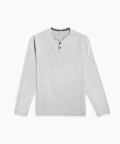 Go-To Long Sleeve Henley | Men's Heather Silver Spoon -Gentlemans Wardrobe Store public rec henleys go to long sleeve henley men s heather silver spoon 16509777739810