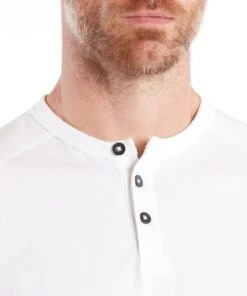 Go-To Long Sleeve Henley | Men's White -Gentlemans Wardrobe Store public rec henleys go to long sleeve henley men s white 30844979609634