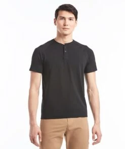Go-To Short Sleeve Henley | Men's Black