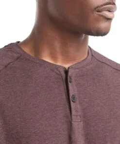 Go-To Short Sleeve Henley | Men's Heather Burgundy -Gentlemans Wardrobe Store public rec henleys go to short sleeve henley men s heather burgundy 28210527961122