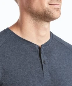 Go-To Short Sleeve Henley | Men's Heather Navy -Gentlemans Wardrobe Store public rec henleys go to short sleeve henley men s heather navy 28210529271842