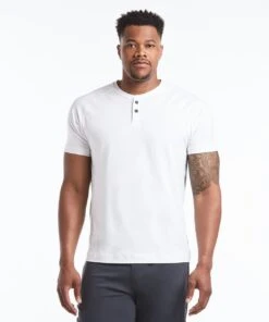 Go-To Short Sleeve Henley | Men's White