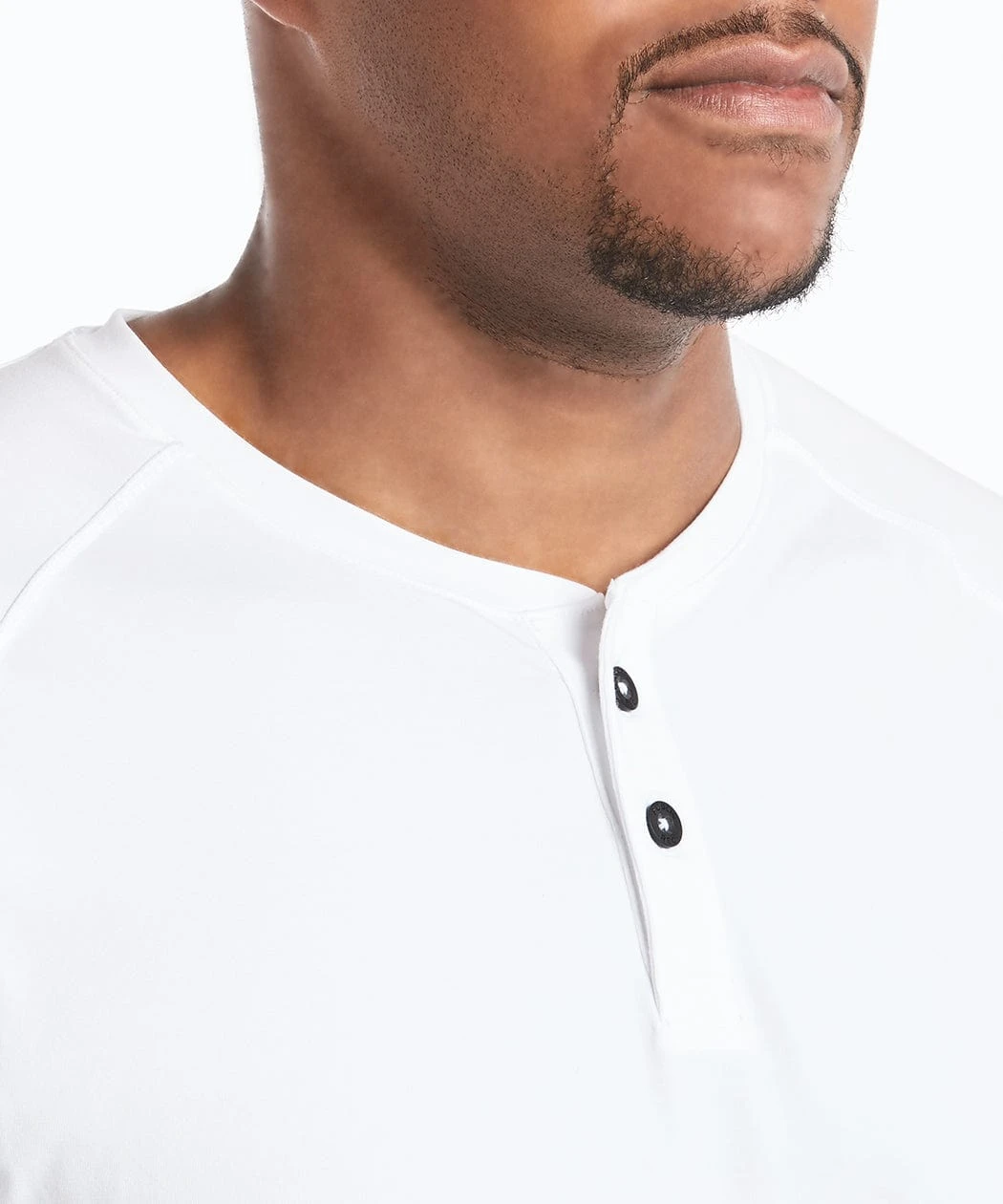 Go-To Short Sleeve Henley | Men's White 4 Go-To Short Sleeve Henley | Men's White - Image 4
