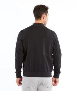 Crosstown Bomber | Men's Black -Gentlemans Wardrobe Store public rec jackets crosstown bomber men s black 30844651503650