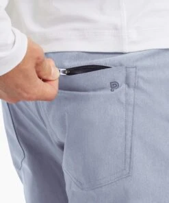 Dealmaker 5-Pocket Pant | Men's Heather Chambray -Gentlemans Wardrobe Store public rec pants dealmaker pants men s heather chambray 1145545558