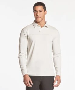 Elevate Long Sleeve Polo | Men's Heather Oat
