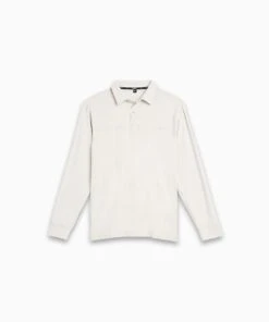 Elevate Long Sleeve Polo | Men's Heather Oat -Gentlemans Wardrobe Store public rec polos elevate long sleeve polo men s heather oat 28260467933218