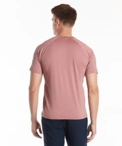 Elevate Mock Neck Polo | Men's Heather Rose -Gentlemans Wardrobe Store public rec polos elevate mock neck polo men s heather rose 29553152360482