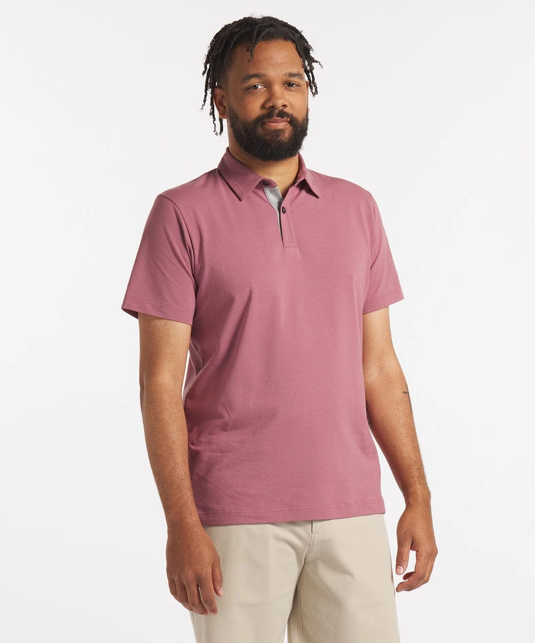 Go-To Polo | Men's Dusky Mauve 1 Go-To Polo | Men's Dusky Mauve