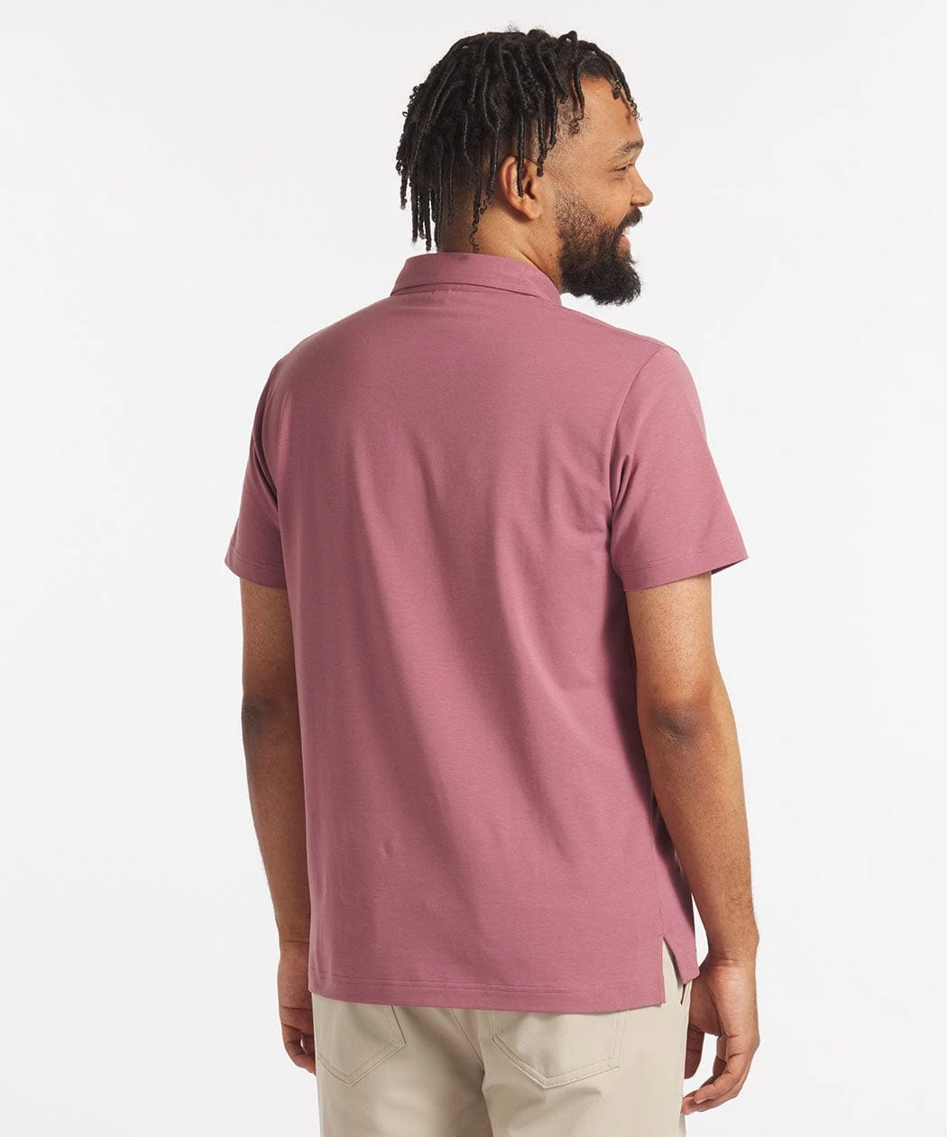 Go-To Polo | Men's Dusky Mauve 3 Go-To Polo | Men's Dusky Mauve - Image 3