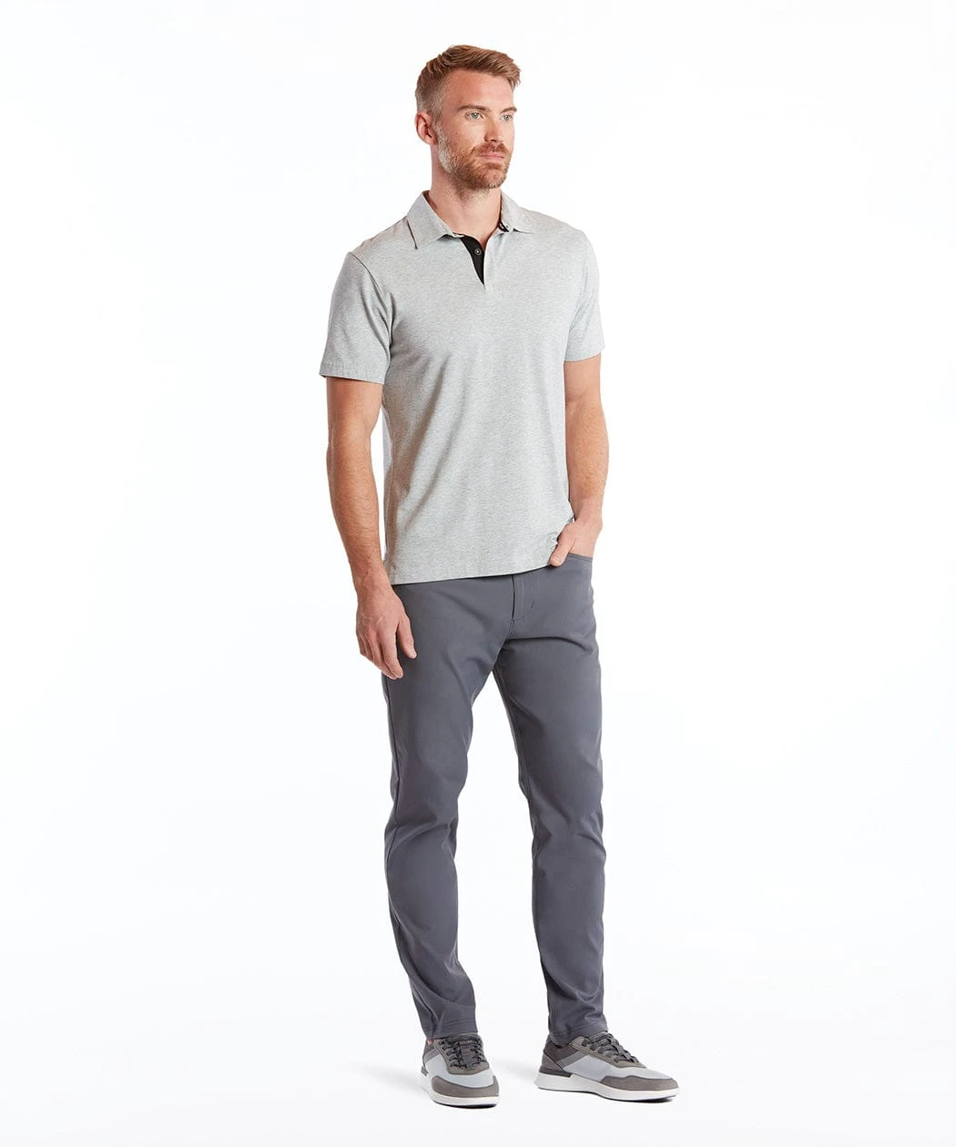 Go-To Polo | Men's Heather Silver Spoon 2 Go-To Polo | Men's Heather Silver Spoon - Image 2