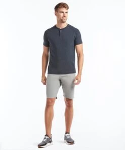 Gamechanger Rec Short | Men's Fog -Gentlemans Wardrobe Store public rec shorts daymaker shorts men s fog 28157155377186