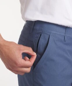 Dealmaker Chino+ Short | Men's Jean Blue -Gentlemans Wardrobe Store public rec shorts dealmaker shorts men s jean blue 31988322304034