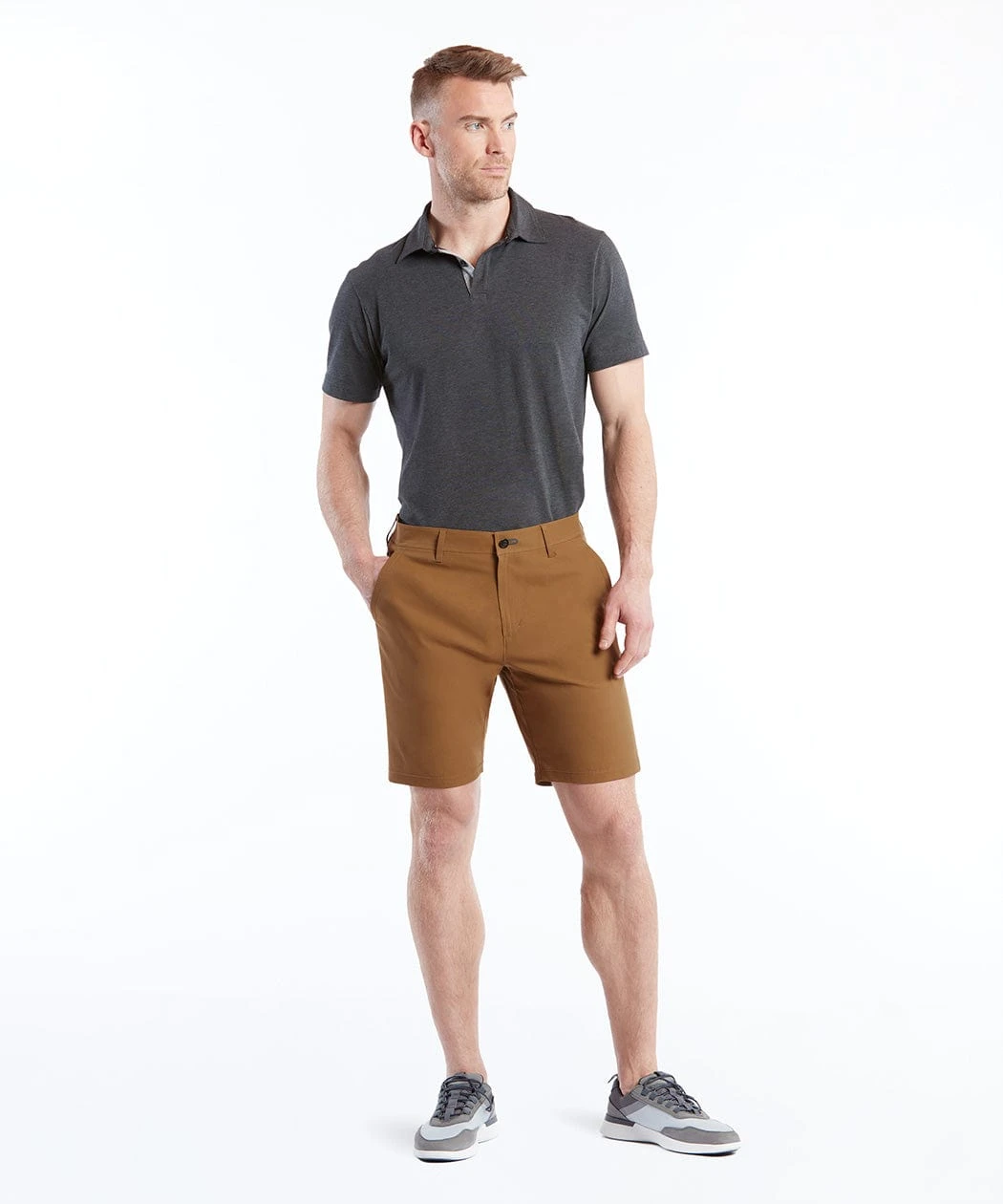 Dealmaker Chino+ Short | Men's Military Khaki 2 Dealmaker Chino+ Short | Men's Military Khaki - Image 2