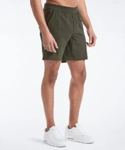 Flex Short | Men's Dark Olive -Gentlemans Wardrobe Store public rec shorts flex short men s dark olive 29360525639714
