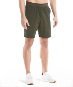 Flex Short | Men's Dark Olive -Gentlemans Wardrobe Store public rec shorts flex short men s dark olive 29360997007394