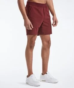 Flex Short | Men's Maroon -Gentlemans Wardrobe Store public rec shorts flex short men s maroon 29360524689442