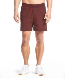 Flex Short | Men's Maroon -Gentlemans Wardrobe Store public rec shorts flex short men s maroon 29360733650978