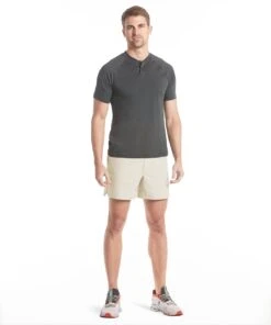 Flex Short | Men's Sand -Gentlemans Wardrobe Store public rec shorts flex short men s sand 29361384849442