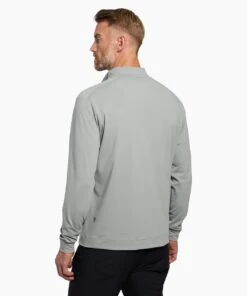 Gamechanger Quarter Zip | Men's Fog -Gentlemans Wardrobe Store public rec sweatshirts fourth quarter zip men s fog 34215381696546