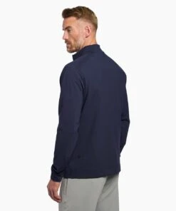 Gamechanger Quarter Zip | Men's Navy -Gentlemans Wardrobe Store public rec sweatshirts fourth quarter zip men s navy 34215361445922