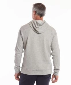 Waffle-Knit Hoodie | Men's Heather Silver Spoon -Gentlemans Wardrobe Store public rec sweatshirts waffle knit hoodie men s heather silver spoon 30161332437026