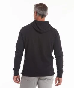 Waffle-Knit Hoodie | Men's Washed Black -Gentlemans Wardrobe Store public rec sweatshirts waffle knit hoodie men s washed black 30161242783778
