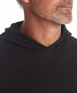 Waffle-Knit Hoodie | Men's Washed Black -Gentlemans Wardrobe Store public rec sweatshirts waffle knit hoodie men s washed black 30161242882082