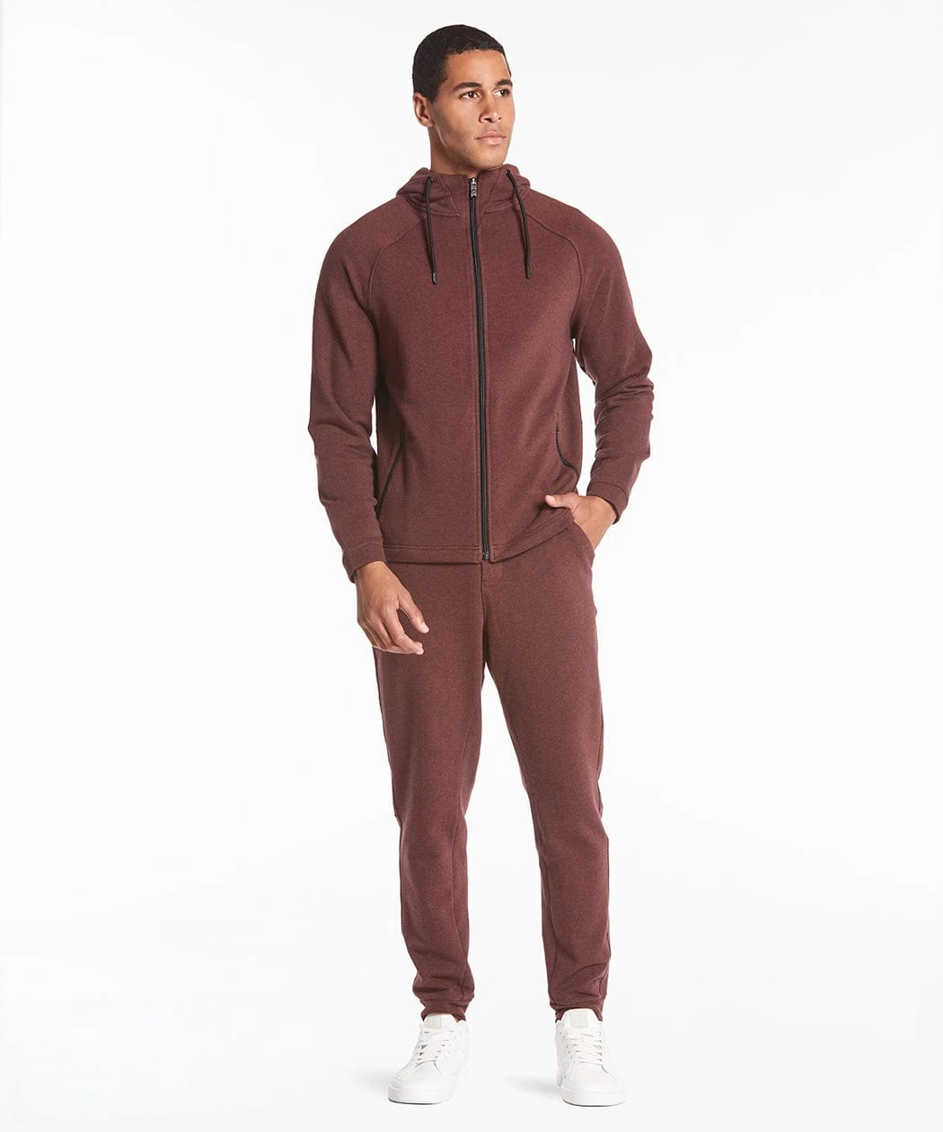 Weekend Full Zip | Men's Heather Maroon 2 Weekend Full Zip | Men's Heather Maroon - Image 2