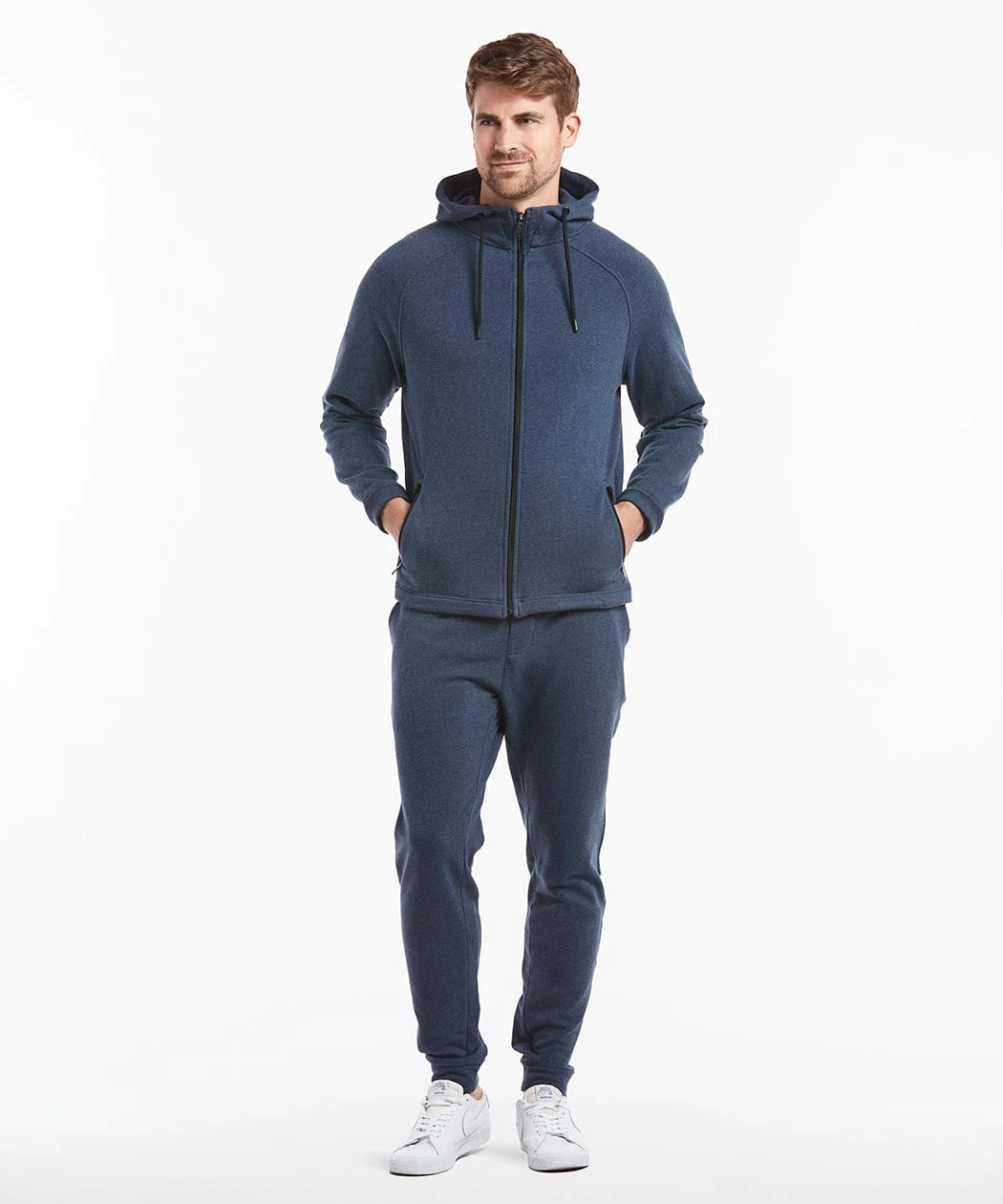 Weekend Full Zip | Men's Heather Navy 2 Weekend Full Zip | Men's Heather Navy - Image 2