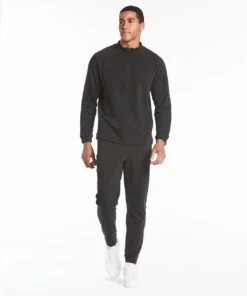 Gentlemans Wardrobe Store -Gentlemans Wardrobe Store public rec sweatshirts weekend half zip men s black 28328833581090
