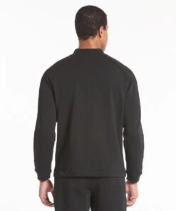 Weekend Half Zip | Men's Black -Gentlemans Wardrobe Store public rec sweatshirts weekend half zip men s black 28328834269218