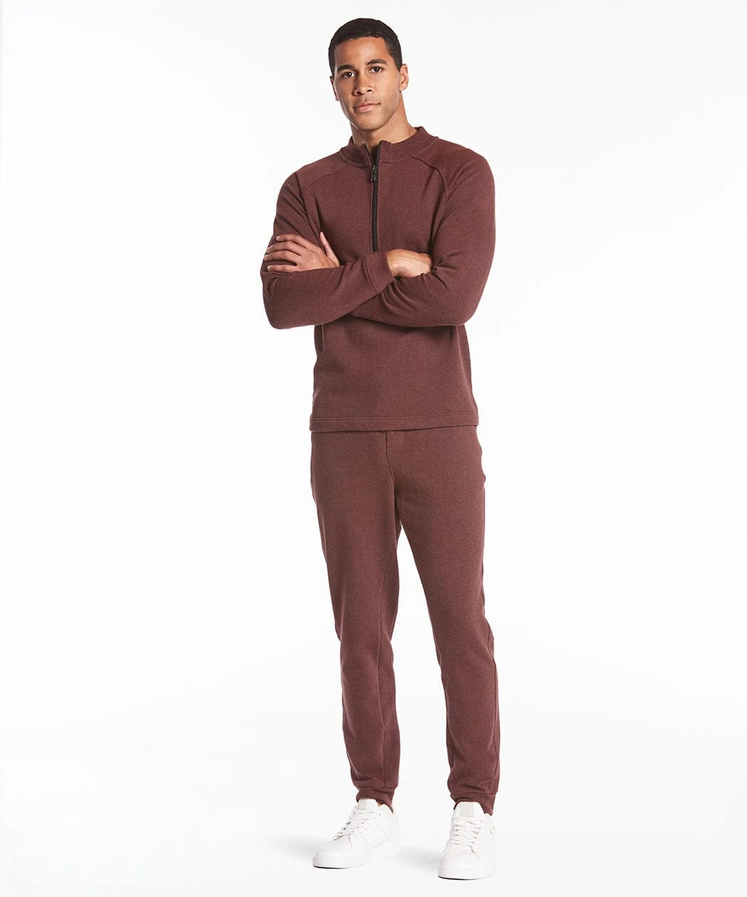 Weekend Half Zip | Men's Heather Maroon 2 Weekend Half Zip | Men's Heather Maroon - Image 2