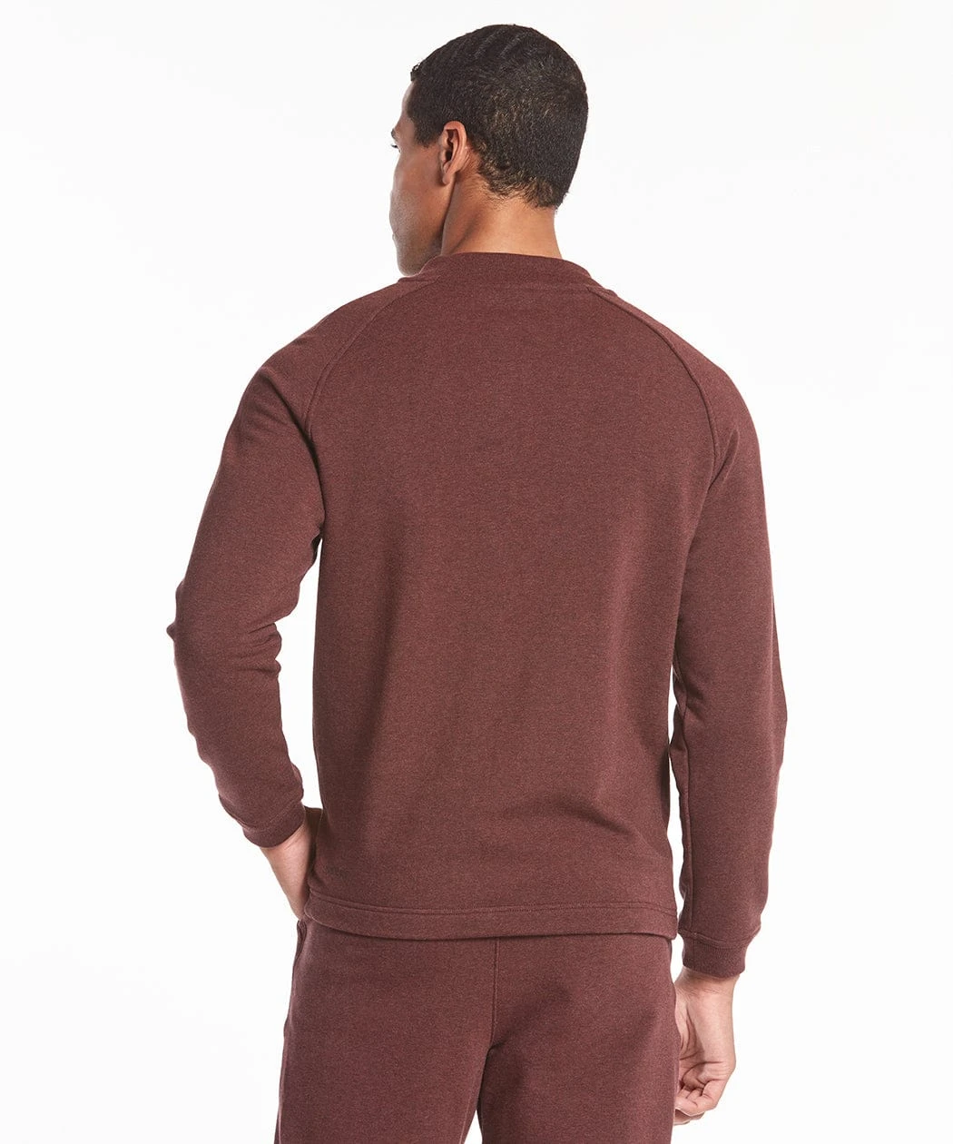 Weekend Half Zip | Men's Heather Maroon 3 Weekend Half Zip | Men's Heather Maroon - Image 3