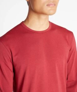 Go-To Long Sleeve | Men's Cranberry -Gentlemans Wardrobe Store public rec t shirts go to long sleeve men s cranberry 31202392080418