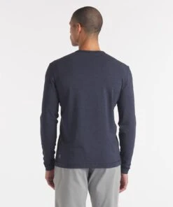 Go-To Long Sleeve | Men's Heather Navy -Gentlemans Wardrobe Store public rec t shirts go to long sleeve men s heather navy 32092555378722