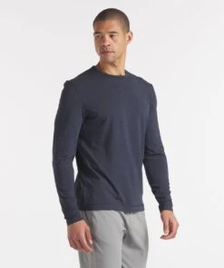 Go-To Long Sleeve | Men's Heather Navy