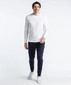 Go-To Long Sleeve | Men's White -Gentlemans Wardrobe Store public rec t shirts go to long sleeve men s white 16501923643426